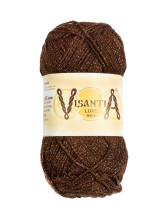 Пряжа VISANTIA " LUXE new" 85% вискоза, 15% люрекс 5 * 100 г 240 м №12 коричневый. Цена за упаковку 5 шт — фото 1