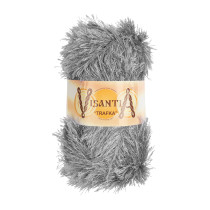 Пряжа VISANTIA " TRAFKA" 100% полиэстер 5 * 100 г 150 м №0006 св. серый. Цена за упаковку 5 шт — фото 1