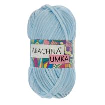 Пряжа ARACHNA "UMKA" 100% полиэстер 5 * 100 г 120 м №11 св.голубой. Цена за упаковку 5 шт — фото 1