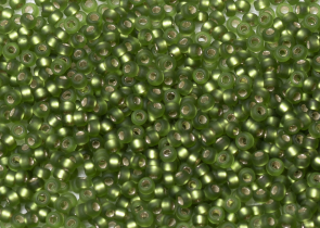 Бисер Япония MIYUKI Seed Beads 15/0 5г 0026F оливковый матовый серебряная линия внутри — фото 1