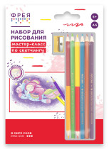 " ФРЕЯ" RPSK- 0031 " В мире снов" Скетч для раскраш. цветными карандашами 20. 5 х 14. 5 см 1 л. .  — фото 1