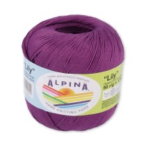 Пряжа ALPINA "LILY" 100% мерсеризованный хлопок 10 * 50г 175 м №095 фиолетовый. Цена за упаковку 10 шт — фото 2