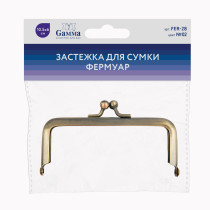 " Gamma" FER- 28 Застежка для сумки " фермуар" 10. 5 x 6 см 1 шт. №02 под состаренную бронзу — фото 2