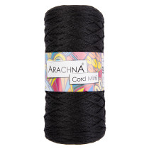 Пряжа ARACHNA " Cord Mini" 100% полиэфир 3 * 75 г ± 10 г 200 м №02 черный. Цена за упаковку 3 шт — фото 1