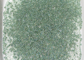 Бисер Япония MIYUKI Seed Beads 15/0 100г 0277 кристалл радужный лаймовая линия внутри — фото 4