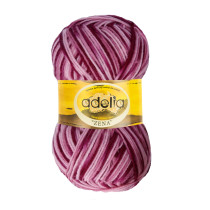 Пряжа ADELIA "ZENA" 100% акрил 5 * 100 г 308 м №71 св.розовый-т.розовый-фиолетовый. Цена за упаковку 5 шт. — фото 1