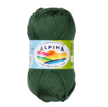 Пряжа ALPINA " SATI" 100% мерсеризованный хлопок 10 * 50г 170 м №076 т. зеленый. Цена за упаковку 10 шт — фото 1