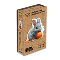 "ФРЕЯ" PZLF-016 Пазл фигурный деревянный "Кролик и тыковка" 162 элемент. — фото 2