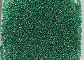 Бисер Япония MIYUKI Seed Beads 15/0 100г 0017 изумрудный серебряная линия внутри — фото 4