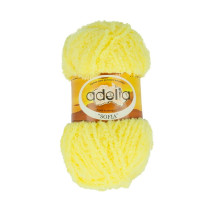 Пряжа ADELIA " SOFIA" 100% полиэстер 10 * 50г 90 м №19 яр. жёлтый. Цена за упаковку 10 шт — фото 1
