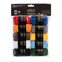 Пряжа ALPINA " AMIGURUMI" 100% хлопок 10 х 25 г 62 м Set №03 — фото 2