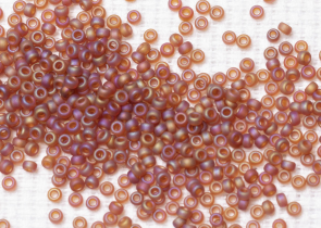 Бисер Япония MIYUKI Seed Beads 15/0 100г 0134FR тёмно-топаз радужный матовый — фото 2