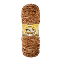 Пряжа ADELIA " DOLLY VELOUR" 100% микрополиэстер 5 * 100 г 93 м №20 св. коричневый. Цена за упаковку 5 шт — фото 1