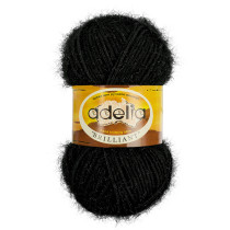 Пряжа ADELIA " BRILLIANT" 100% полиэстер 10 * 50г 90 м №02 ЧЕРНЫЙ. Цена за упаковку 10 шт — фото 1