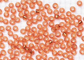 Бисер Япония MIYUKI Seed Beads 15/0 5г 0009 мандарин серебряная линия внутри — фото 2