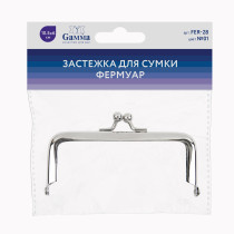 " Gamma" FER- 28 Застежка для сумки " фермуар" 10. 5 x 6 см 1 шт. №01 под серебро — фото 2