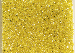 Бисер Япония MIYUKI Seed Beads 15/0 5г 0006 жёлтый серебряная линия внутри — фото 4