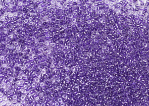 Бисер Япония MIYUKI Seed Beads 15/0 100г 1531 кристалл игристый фиолетовая линия внутри — фото 1