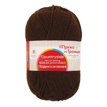 Пряжа из Троицка " Подмосковная" 50% шерсть, 50% акрил 10 * 100 г 250 м №251 коричневый. Цена за упаковку 10 шт — фото 1