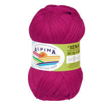 Пряжа ALPINA " XENIA" 100% мерсеризованный хлопок 10 * 50г 240 м №042 яр. сиреневый. Цена за упаковку 10 шт — фото 1