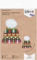 " Klart" набор для вышивания 8- 397 " Шапочка с сердечками"  — фото 2