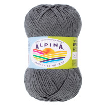 Пряжа ALPINA "BABY SUPER SOFT" 50% хлопок, 50% бамбук 10 * 50г 150 м №11 серый. Цена за упаковку 10 шт — фото 1