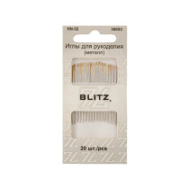 Иглы для шитья ручные " BLITZ" HN- 32 300В3 для рукоделия в блистере 16 шт. никель — фото 1