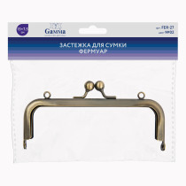 " Gamma" FER- 27 Застежка для сумки " фермуар" 15 x 7. 5 см 1 шт. №02 под состаренную бронзу — фото 2