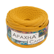 Пряжа ARACHNA " Sling" 100% хлопок 6 * 150г ± 10 г 50 м №46 горчичный. Цена за упаковку 6 шт — фото 1