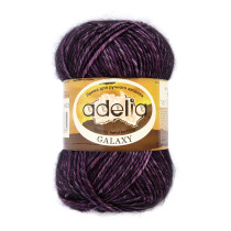 Пряжа ADELIA " GALAXY" 80% хлопок, 20% акрил 10 * 50г 130 м №03 фиолетовый. Цена за упаковку 10 шт — фото 1