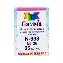 Иглы для шитья ручные " Gamma" N- 368 гобеленовые №26 25 шт. в конверте острые — фото 1