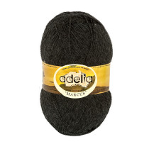 Пряжа ADELIA " MARCUS" 60% полиэстер, 40% шерсть 5 * 100 г 375 м №19 т. серый. Цена за упаковку 5 шт — фото 1