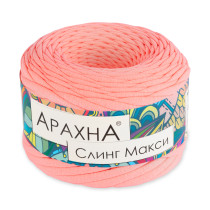 Пряжа ARACHNA " Sling Maxi" 100% хлопок 4 * 300 г ± 30 г 100 м №53 св. персиковый. Цена за упаковку 4 шт — фото 1