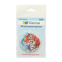" Gamma" BEM Игольница- магнит в пакете с еврослотом №08 Тигр — фото 1
