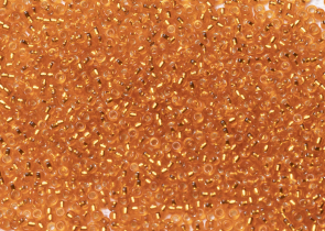 Бисер Япония MIYUKI Seed Beads 15/0 5г 1625 окрашенный светло-апельсин полуматовый серебряная линия внутри — фото 2