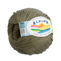 Пряжа ALPINA " RENE" 100% мерсеризованный хлопок 10 * 50г 105 м №150 св. хаки. Цена за упаковку 10 шт — фото 1
