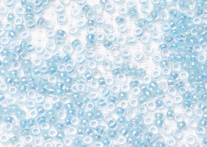 Бисер Япония MIYUKI Seed Beads 15/0 5г 0278 кристалл радужный аква-линия внутри — фото 2