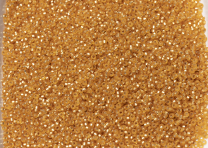 Бисер Япония MIYUKI Seed Beads 15/0 100г 0004F тёмно-золотой матовый серебряная линия внутри — фото 4