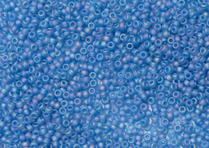 Бисер Япония MIYUKI Seed Beads 15/0 5г 0149FR капри блю прозрачный радужный матовый — фото 1
