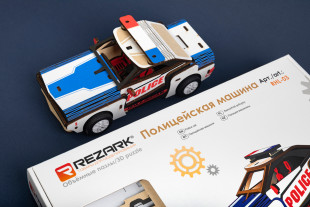 " REZARK" RHL- 03 Пазл 3D 51 элемент. Полицейская машина — фото 3