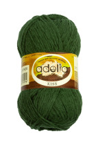 Пряжа ADELIA " KISS" 100% полиэстер 10 * 50г 145 м №28 т. зеленый. Цена за упаковку 10 шт — фото 1