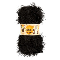 Пряжа VISANTIA " TRAFKA" 100% полиэстер 5 * 100 г 150 м №1001 ЧЕРНЫЙ. Цена за упаковку 5 шт — фото 1