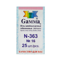 Иглы для шитья ручные " Gamma" N- 363 гобеленовые №16 25 шт. в конверте острые — фото 1