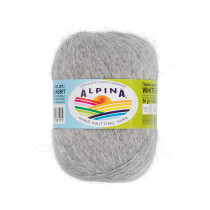 Пряжа ALPINA " WHITE RABBIT" 55% пух кролика, 45% нейлон 10 * 50г 300 м №237 св. серый меланж. Цена за упаковку 10 шт — фото 1
