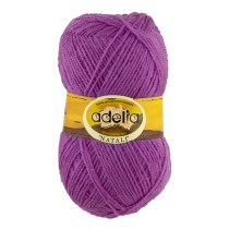 Пряжа ADELIA " NATALI" 100% акрил 10 * 50г 300 м №31 св. фиолетовый. Цена за упаковку 10 шт — фото 1