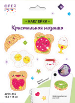 Кристальная ( алмазная) мозаика  " ФРЕЯ" ALVN- 133 наклейки " Завтрак" 19. 5 х 14 см — фото 2