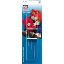 Иглы для шитья ручные " PRYM" 131140 для шитья кукол, игрушек в блистере 3 шт. ассорти 70/ 80/ 127 мм — фото 1