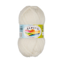 Пряжа ALPINA " ALPACA GRANDE" 65% альпака, 35% мериносовая шерсть 4 * 50г 118 м 02 БЕЛЫЙ ( натуральный) . Цена за упаковку 4 шт — фото 1