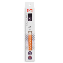Для вязания " PRYM" 218486 крючок для вязания Ergonomics пластик d 4. 5 мм 16 см в картонной упаковке оранжевый — фото 1