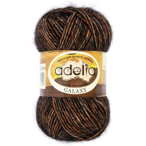 Пряжа ADELIA " GALAXY" 80% хлопок, 20% акрил 10 * 50г 130 м №05 оранжевый. Цена за упаковку 10 шт — фото 1